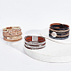 3Pcs 3 Style PU Leather Multi-strand Bracelets Set(BJEW-AN0001-04)-7