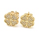 Brass Micro Pave Cubic Zirconia Ear Studs(EJEW-P261-20G)-1