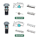 Elite 8Pcs 8 Style Half Round & Triangle Synthetic Turquoise Watch Band Charms Set(MOBA-PH0001-12)-2