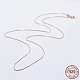925 Sterling Silver Box Chain Necklaces(STER-F039-45cm-03RG)-1