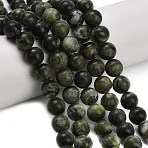 Natural Chinese Jade Beads Strands, Smooth Round, 10mm, Hole: 1mm, about 38pcs/strand, 14.57 inch(37cm)(G-P626-10mm-01A)