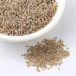 MIYUKI Delica Beads, Cylinder, Japanese Seed Beads, 11/0, (DB1731) Beige Lined Opal AB, 1.3x1.6mm, Hole: 0.8mm, about 2000pcs/bottle, 10g/bottle(SEED-JP0008-DB1731)