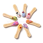 Opaque Resin Decoden Cabochons, Mixed Color, Ice Cream Stick, 9~17x17~33x6.5~11.5mm(RESI-S07-09A)