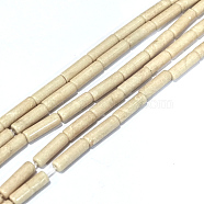 Natural Petrified Wood Beads Strands, Column, 13~14x4mm, Hole: 1.2mm, about 29~30pcs/strand, 15.16''~15.75''(38.5~40cm)(G-F247-49)