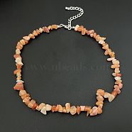 Natural Red Aventurine Chip Beaded Necklaces for Women(IW6789-5)