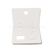 Paper Display Cards, Used For Earrings, Rectangle, White, 4.8x3.8x0.05cm(CDIS-L009-07)