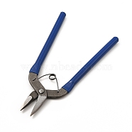 65# Carbon Steel Jewelry Pliers, Flat Nose Pliers, Dark Blue, 16.3x9.8x0.9cm(PT-H001-02)