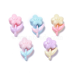 Opaque Cute Resin Decoden Cabochons, Mixed Color, Flower, 14x9.5x6mm(RESI-B024-03K)