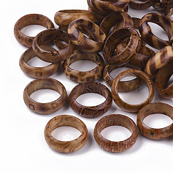Wood Thumb Rings, Mixed Color, Size 10, 20mm(RJEW-N028-05-M)