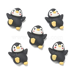 Opaque Resin Cabochons, Penguin, Black, 19x15x7.5mm(RESI-Z002-24)