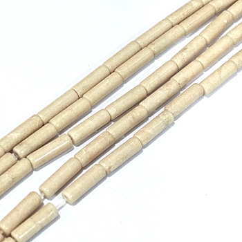 Natural Petrified Wood Beads Strands, Column, 13~14x4mm, Hole: 1.2mm, about 29~30pcs/strand, 15.16''~15.75''(38.5~40cm)