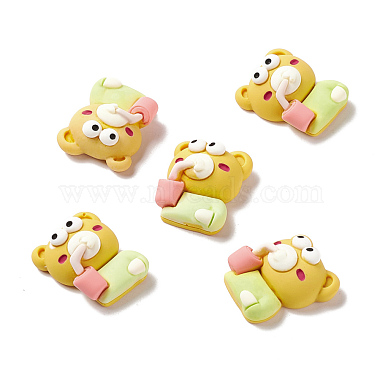 Gold Bear Resin Cabochons