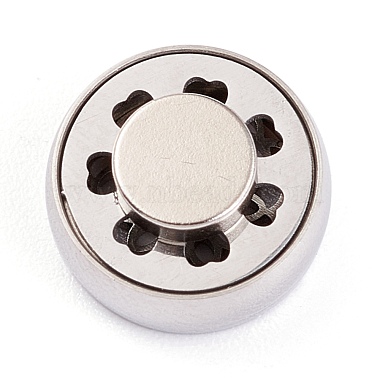 304 Stainless Steel Magnetic Diffuser Locket Aromatherapy Essential Oil Buckle(AJEW-M027-08P)-4