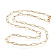 304 Stainless Steel Paperclip Chain Necklace(NJEW-M183-04G)-1