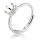 1Pc 925 Sterling Silver Adjustable Ring Findings(STER-BBC0006-01)-1