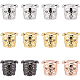 12Pcs 4 Colors Brass Micro Pave Cubic Zirconia Puppy Beads(ZIRC-BC0001-14)-1