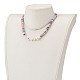Valentine's Day Rainbow Polymer Clay Heishi Beaded Necklaces(NJEW-JN03301)-6