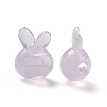 Imitation Jelly Style Acrylic Beads, Rabbit, Thistle, 20x15x12mm, Hole: 3mm, about 344pcs/500g