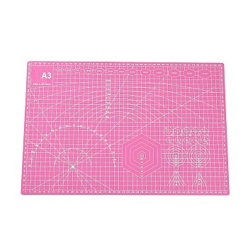 A3 Plastic Cutting Mat, Cutting Board, for Craft Art, Rectangle, Pale Violet Red, 30x45cm