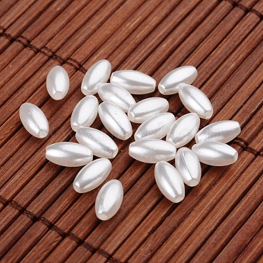 8mm White Rice Acrylic Beads