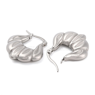 boucles d'oreilles créoles en acier inoxydable anti-ternissement 304(EJEW-K259-07P)-2