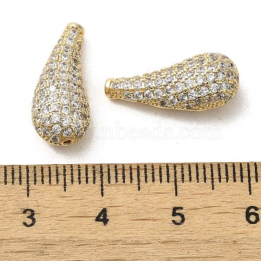 Laiton micro pavé de perles de zircone cubique claires(KK-G481-10G)-3