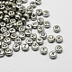 Perles de lettre à trou horizontal en acrylique plaqué(X-PACR-Q099-M03)-1