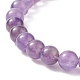 Faceted Glass & Natural Amethyst Stretch Beaded Bracelets Sets(BJEW-TA00202-04)-7