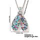 Brass Pave Colorful Cubic Zirconia Letter Pendant Box Chain Necklaces(NU0575-27)-1