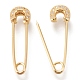 Brass Micro Pave Clear Cubic Zirconia Safety Pins(ZIRC-I044-18G)-2