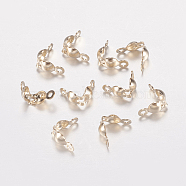 JK Findings, Yellow Gold Filled Bead Tips Knot Covers, 1/20 14K Gold Filled, 5.5x3.5mm, Hole: 1mm(X-KK-K200-25G)