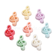 Opaque Resin Cabochons, Musical Note, Mixed Color, 19.5x12.5x3mm(CRES-D025-01)