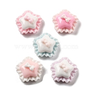 Cute Mini Cartoon Bowknot Series Resin Cabochons, Star, 13x13x7mm(CRES-I037-04C)