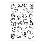 PVC Plastic Stamps, for DIY Scrapbooking, Photo Album Decorative, Cards Making, Stamp Sheets, Animal Pattern, 16x11x0.3cm(DIY-WH0167-56-52)