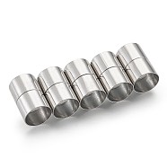 Brass Magnetic Clasps, Column, Platinum, 22x13mm, Hole: 12mm, 5sets/bag(KK-TAC0002-01A)
