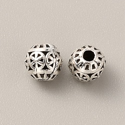 Tibetan Style Alloy Bead, Rondelle, Antique Silver, 5.5x5.5mm, Hole: 1.6mm, 100pcs/bag(FIND-WH0034-46AS-09)