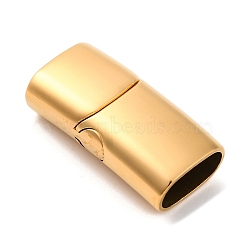 Ion Plating(IP) 304 Stainless Steel Magnetic Clasps with Glue-in Ends, Smooth Surface, Rectangle, Golden, 29x14x8mm, Hole: 6x12mm(STAS-G136-05G)