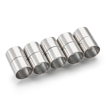 Brass Magnetic Clasps, Column, Platinum, 22x13mm, Hole: 12mm, 5sets/bag