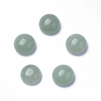 Natural Green Aventurine Cabochons, Half Round/Dome, 7x3.5~4mm