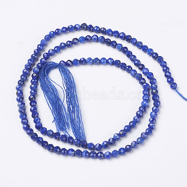 naturelles lapis-lazuli brins de perles(X-G-D165-B-2mm)-2