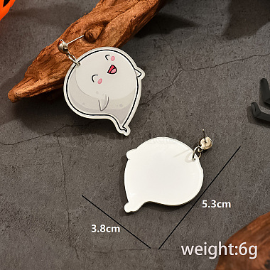 Funny Ghost Resin Stud Earrings(FQ7166-2)-2