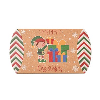 Christmas Theme Cardboard Candy Pillow Boxes(CON-G017-02G)-2