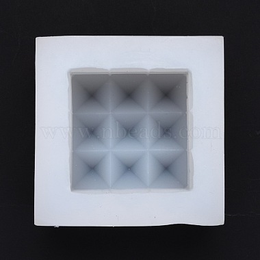 Cuboid DIY Candle Food Grade Silicone Molds with Diamond Shape Ball(DIY-B034-12)-3