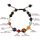 Round Natural Mixed Stone Braided Bead Bracelet Sets(BJEW-SW00009)-2