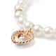 Acrylic Pearl Round Beaded Stretch Bracelet with Alloy Rhinestone Heart Charms for Women(BJEW-JB09232)-4