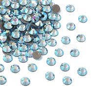 Preciosa&reg Crystal Hotfix Flatback Stones, Czech Crystal, Round(438 11 612 Chaton Rose VIVA 12 &reg), 60000 200 Aquamarine AB, SS10(2.7~2.9mm)(Y-PRC-HSS10-60000-200)