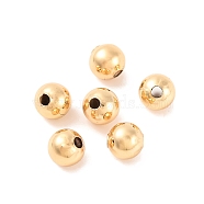 Eco-Friendly Brass Smooth Round Beads, Seamed Spacer Beads, Long-Lasting Plated, Cadmium Free & Lead Free, Golden, 5mm, Hole: 1.5mm(KK-D322-G-5mm-RS)