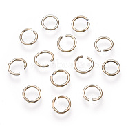 Aluminum Wire Open Jump Rings, Chocolate, 6x0.8mm, 5mm inner diameter, about 2150pcs/50g(X-ALUM-R005-0.8x6-26)