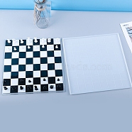 DIY Chess Board & Pieces Silicone Molds, Resin Casting Molds, For UV Resin, Epoxy Resin Craft Making, Classic Games for Children and Adults, White, 274x274x9mm, Inner Diameter: 265x265mm(DIY-F052-01)