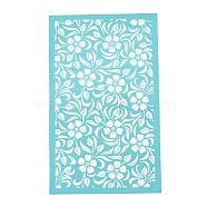 Rectangle Polyester Screen Printing Stencil, for Painting on Wood, DIY Decoration T-Shirt Fabric, Flower, 15x9cm(CELT-PW0002-02-46)